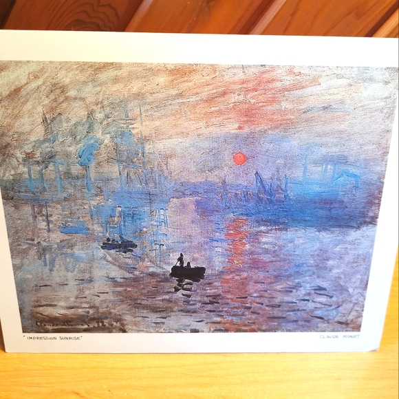 Claude Mone's "Sunrise" Art Print with "Waterlilies" Letters & Envelopes - Picture 3 of 5